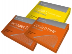 Vitamin D Forte + B-complex Forte + Vitamin C, Pilnīgai B, C un D grupas vitamīnu apgādei organismam.