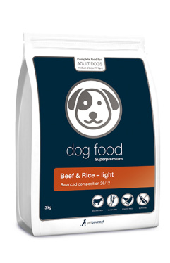 Superprēmijas barība pieaugušiem vidēju un lielu šķirņu suņiem LIGHT  3 kg, DIEĒTISKA FORMULA!